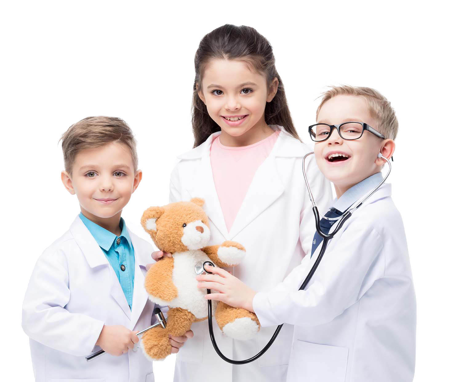 bild_startseite Kinder untersuchen einen Teddybären